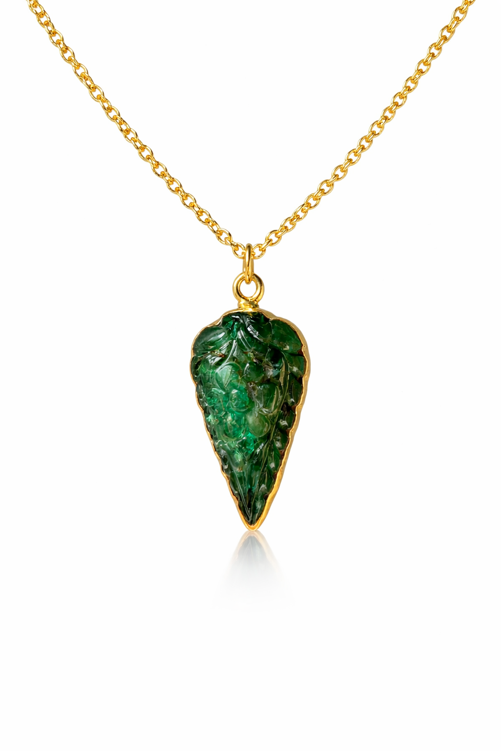 Emerald Carving Pendant