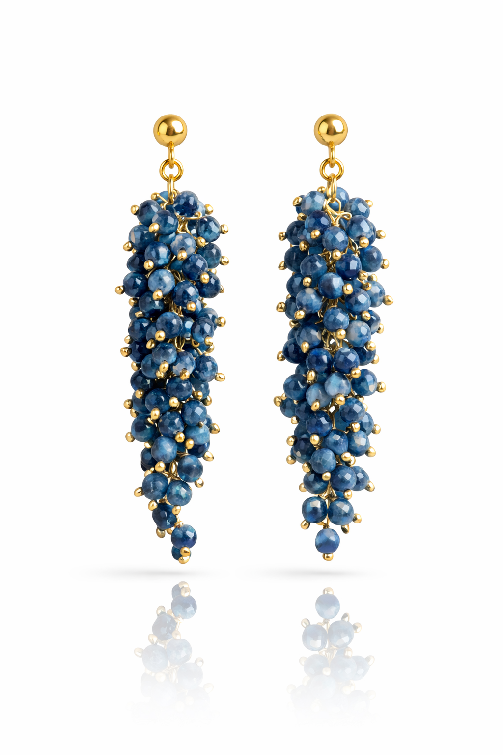 Sodalite Cluster Drop Earrings