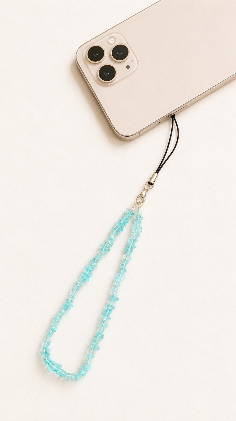 Raw Apatite Phone Charm