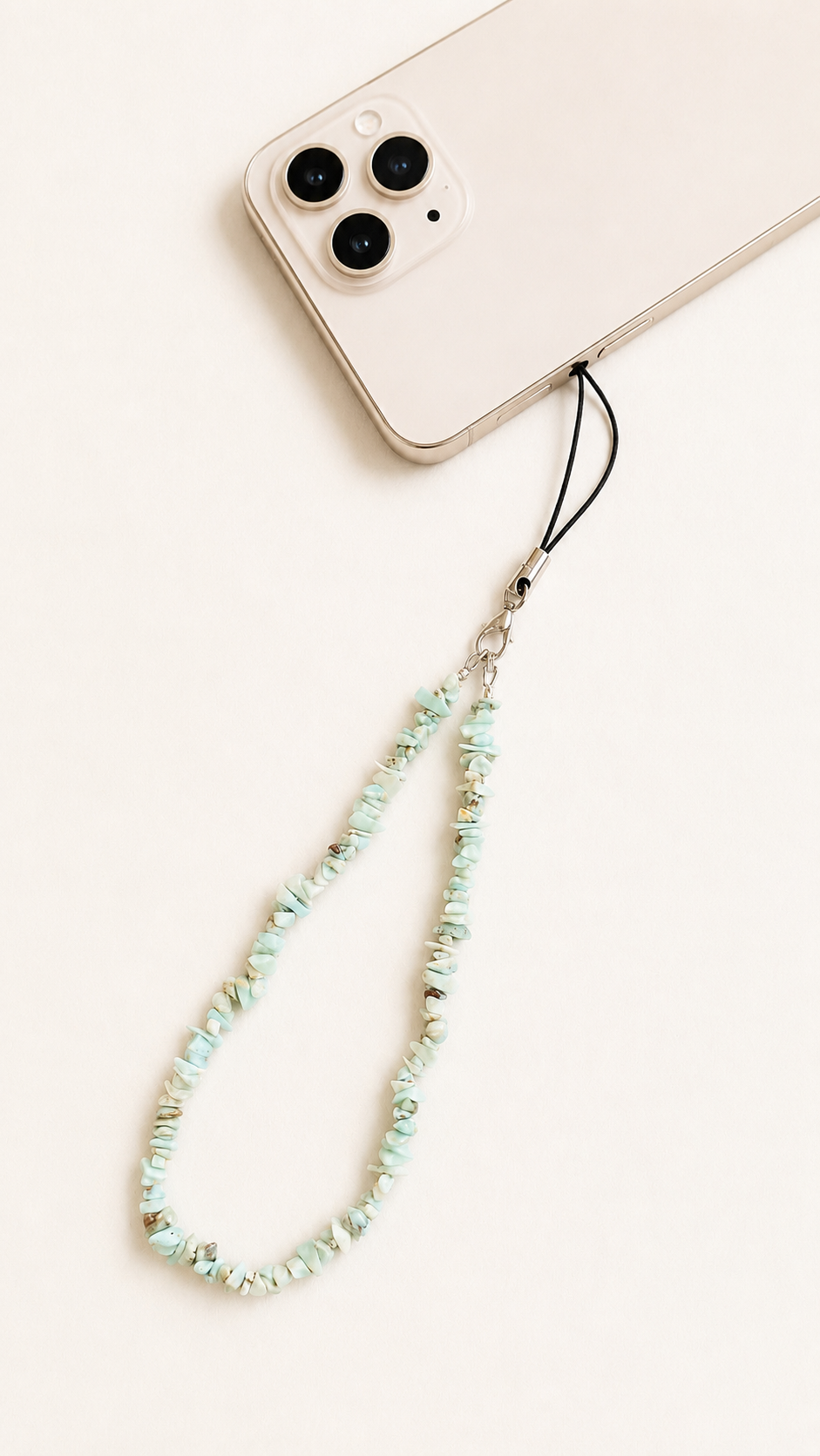 Raw Larimar Phone Charm