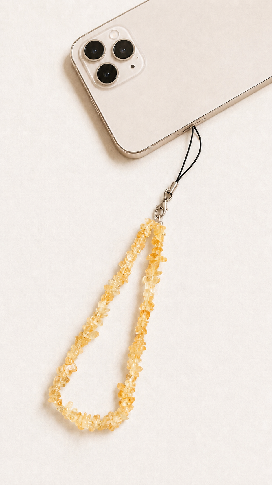 Raw Citrine Phone Charm