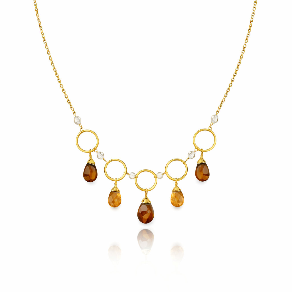 Beer Quartz Sparkler Necklace