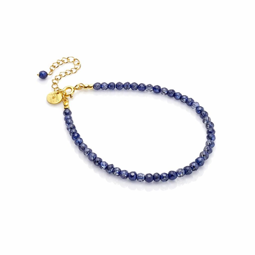 Iolite Beaded Bracelet