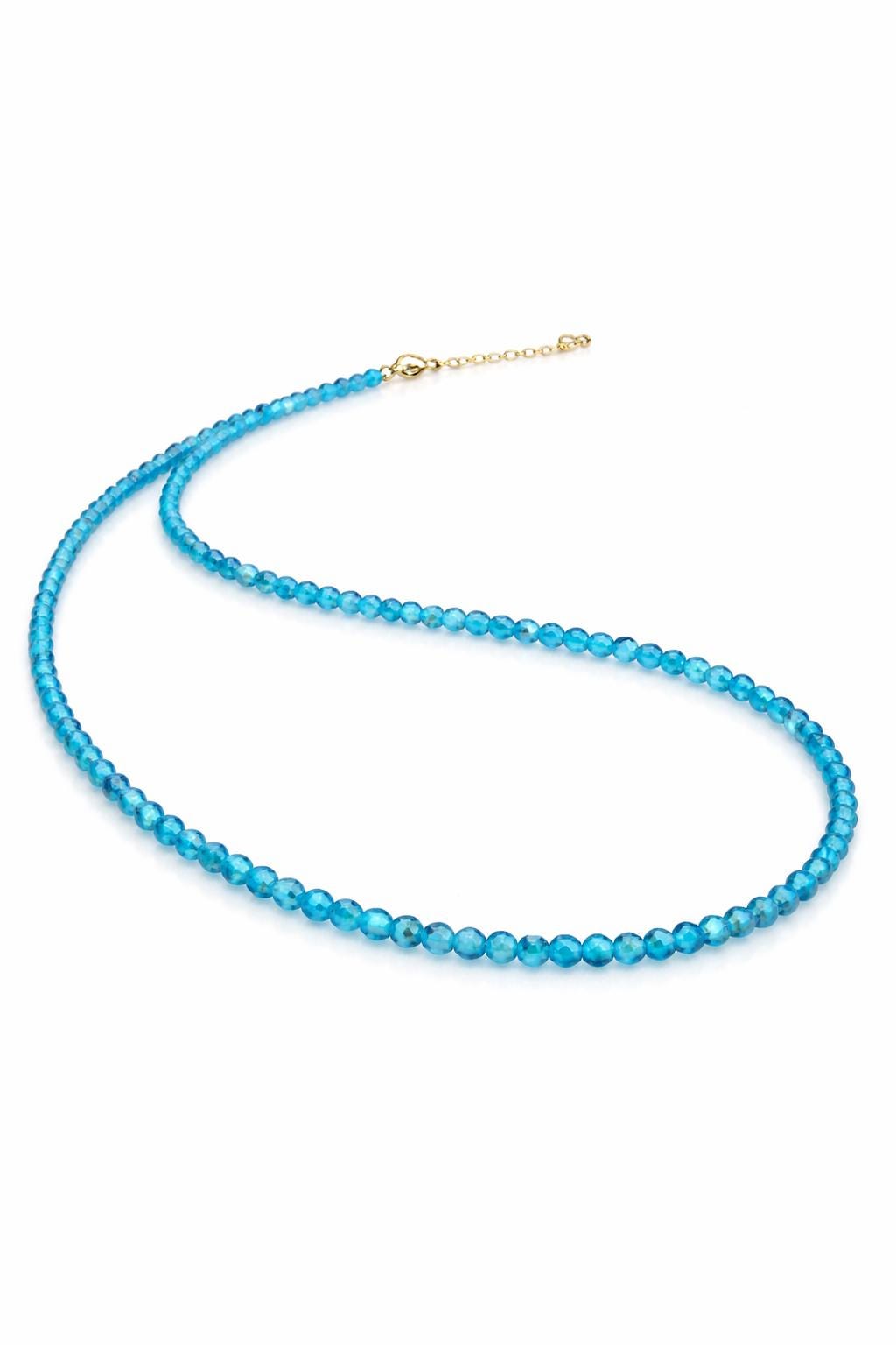Dainty Neon Apatite Beaded Necklace