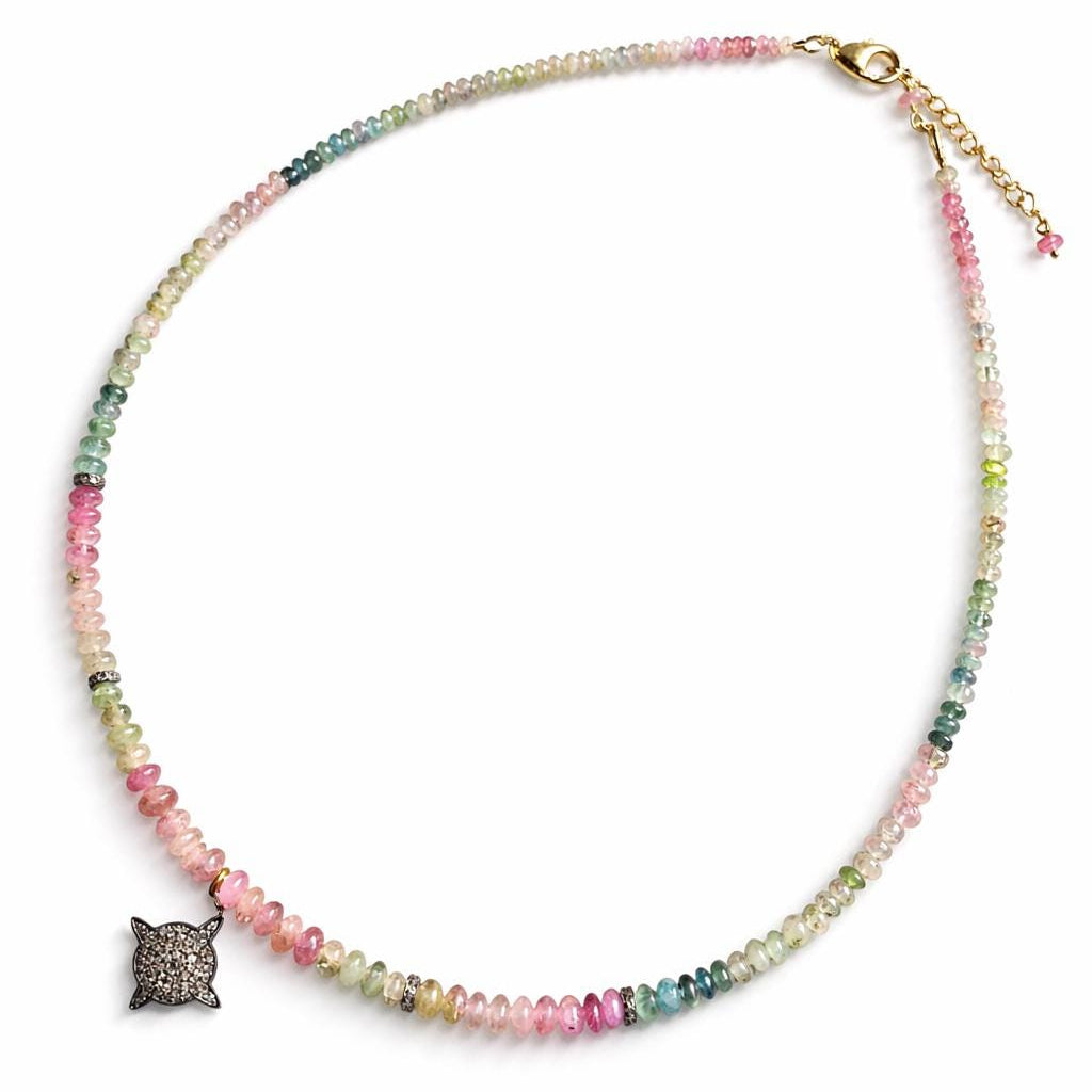 Tourmaline Star Beaded Necklace