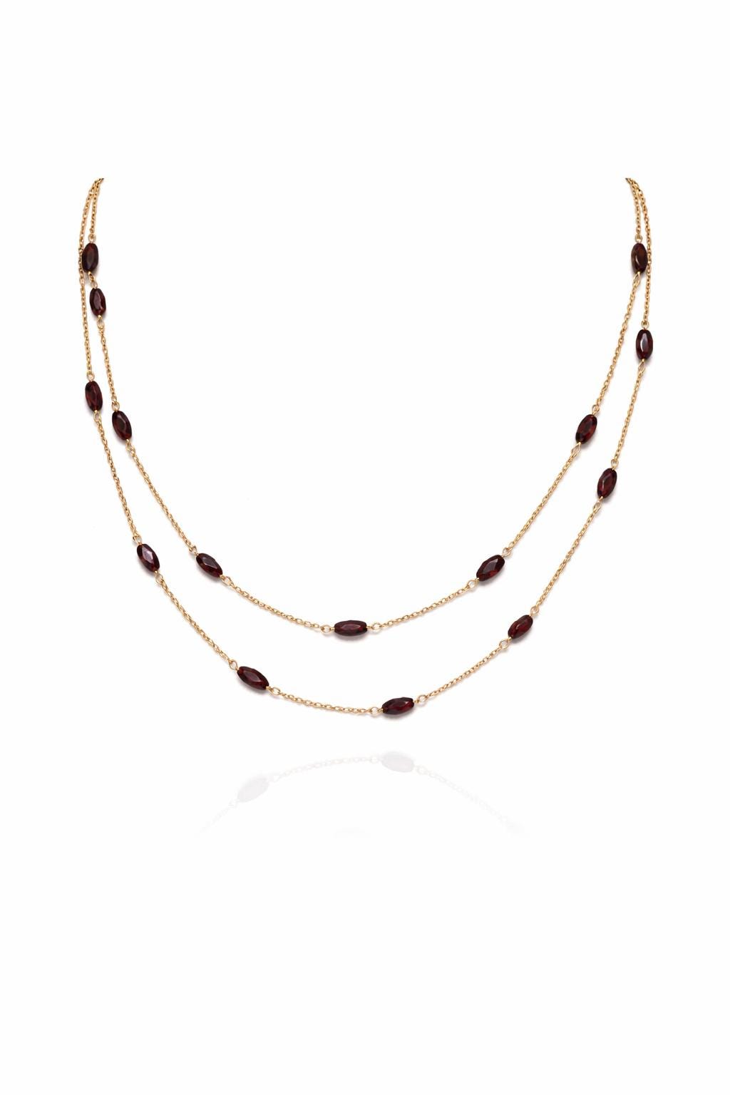 Garnet Layered Necklace