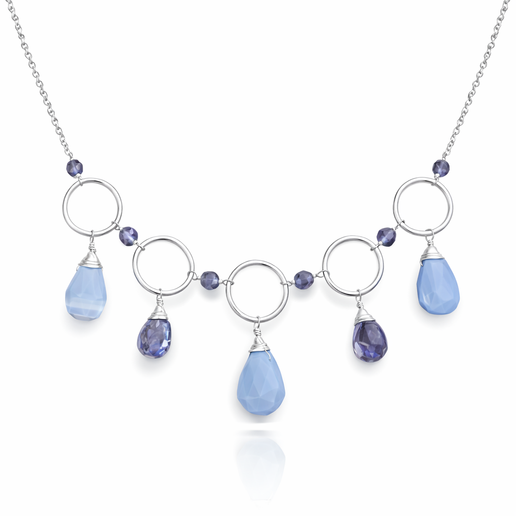 Blue Opal Sparkler Necklace