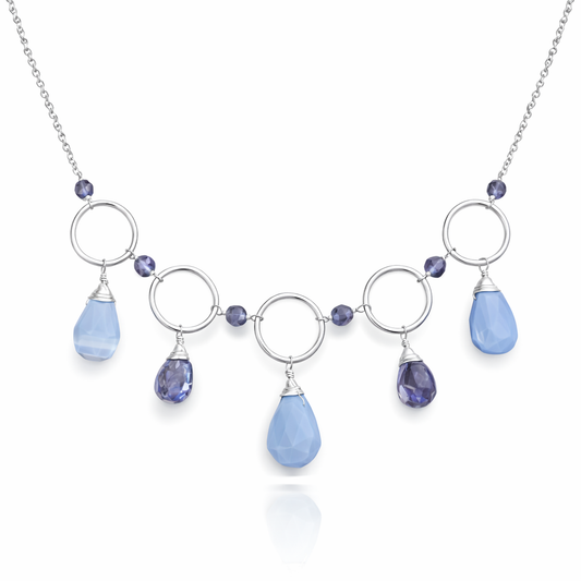 Blue Opal Sparkler Necklace