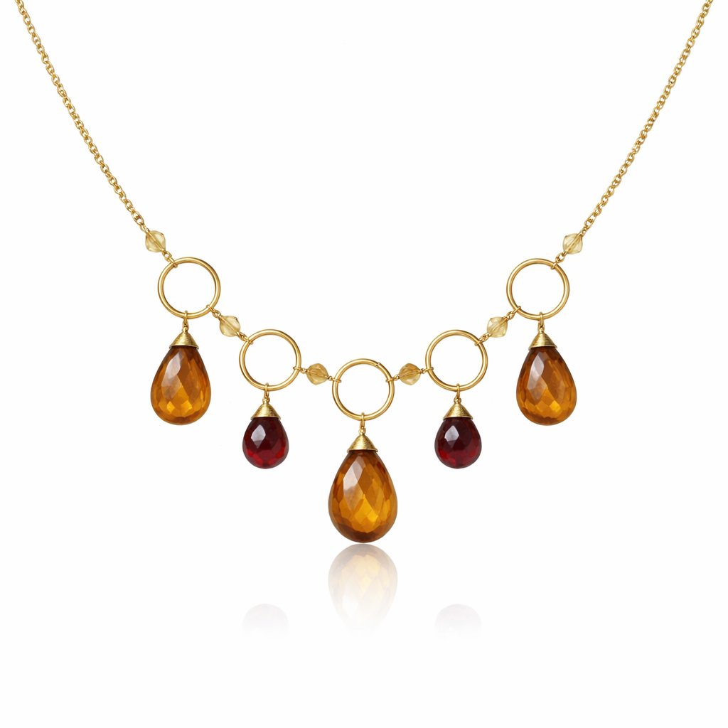 Beer Quartz Sparkler Necklace