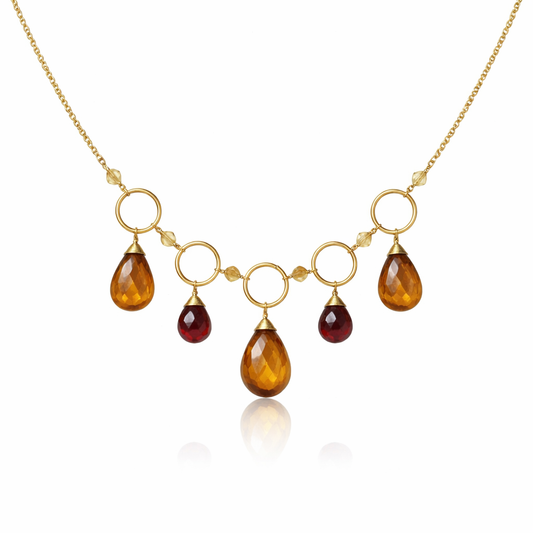 Beer Quartz Sparkler Necklace