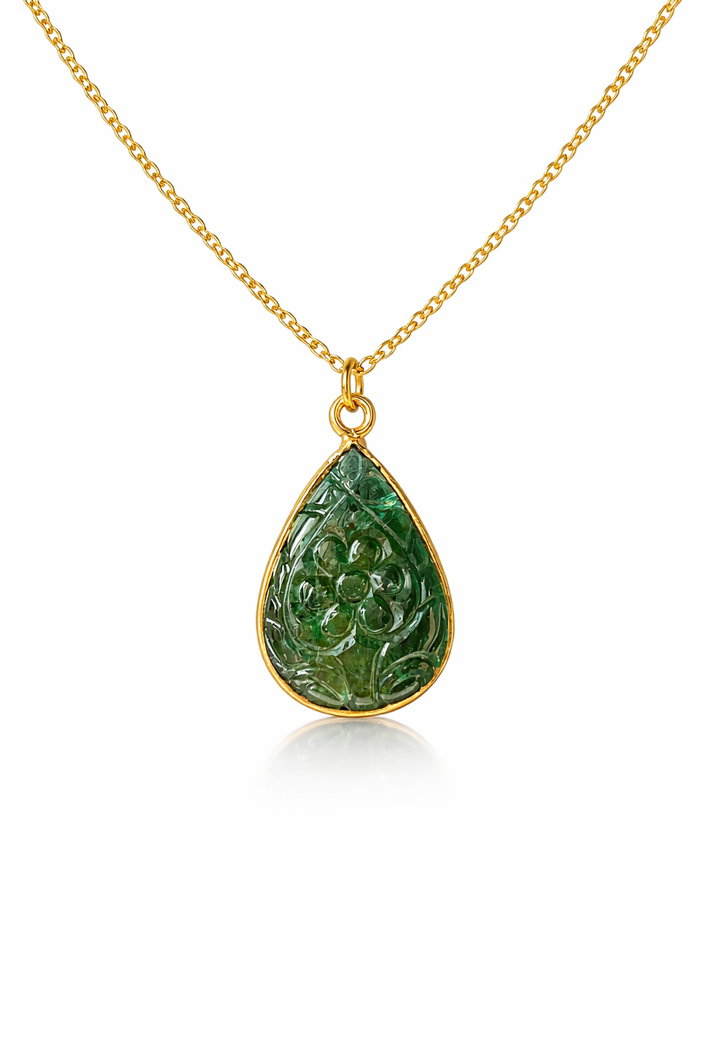 Emerald Carving Pendant