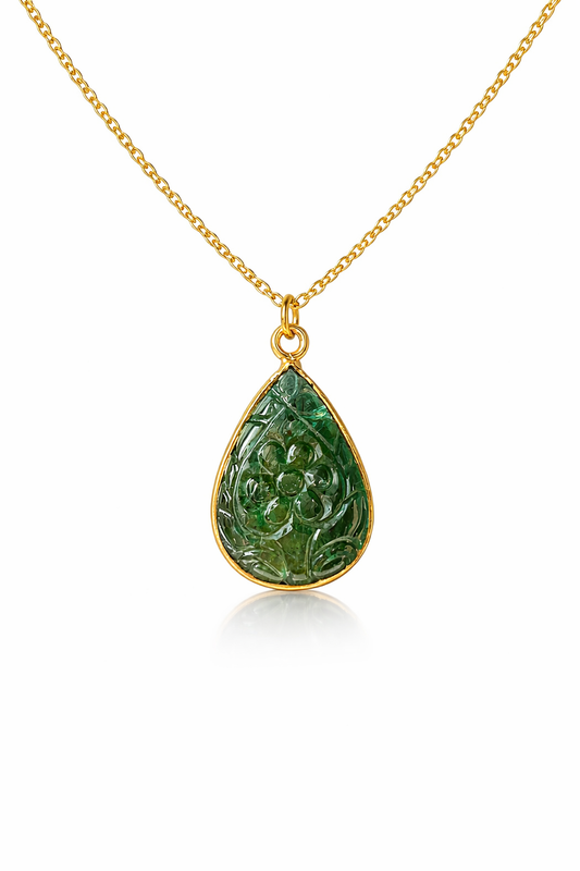 Emerald Carving Pendant