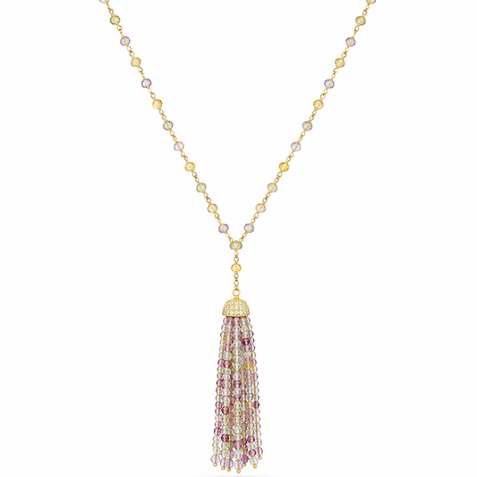 Fluorite Tassel Necklace