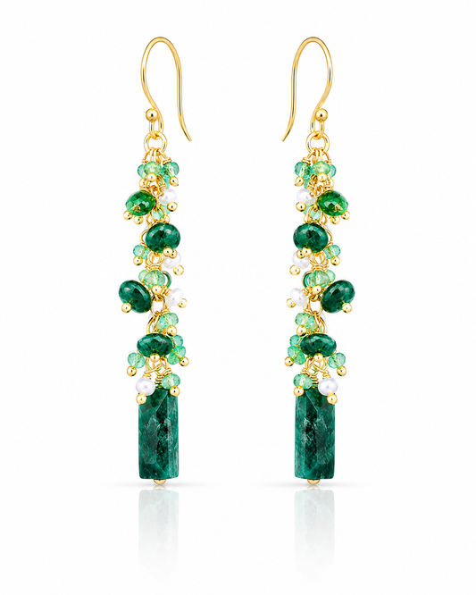 Emerald Dangle Earrings