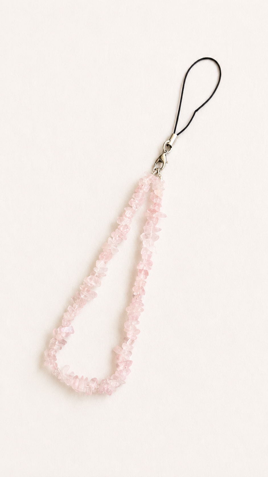 Raw Rose Quartz Phone Charm