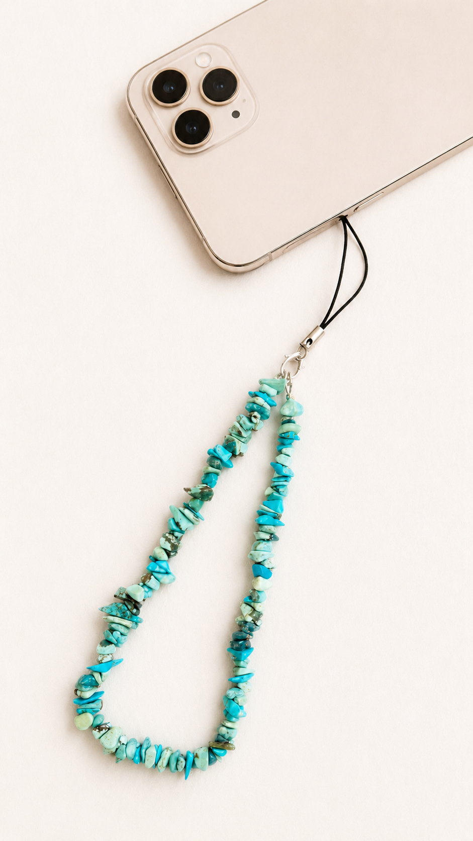Raw Turquoise Phone Charm