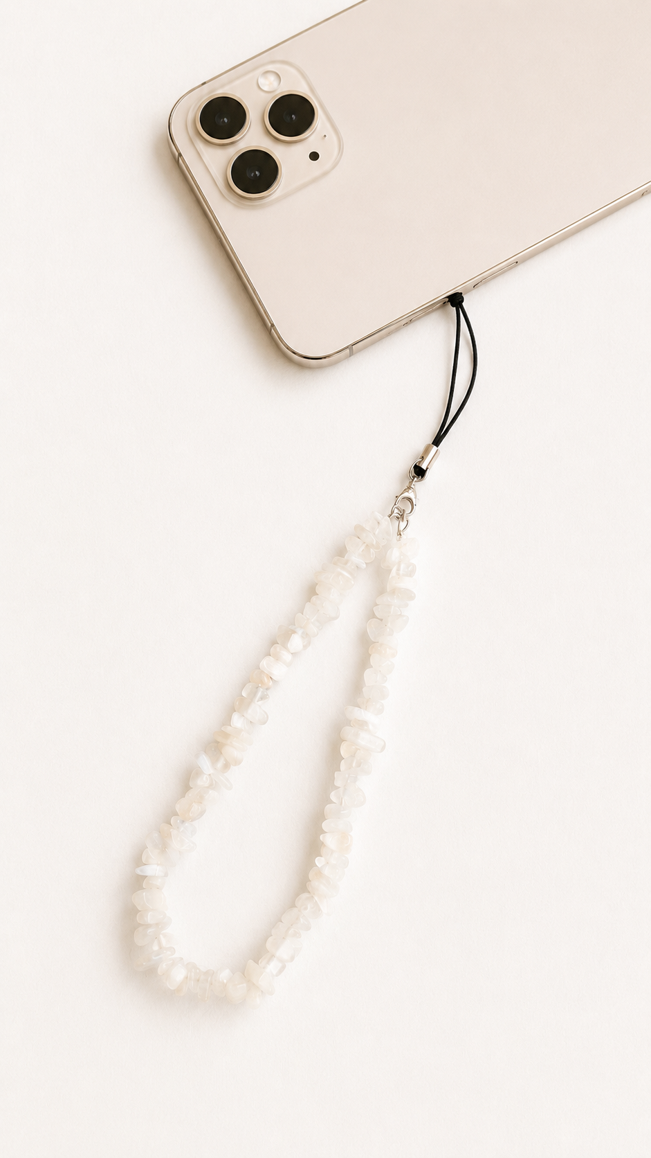 Raw Moonstone Phone Charm