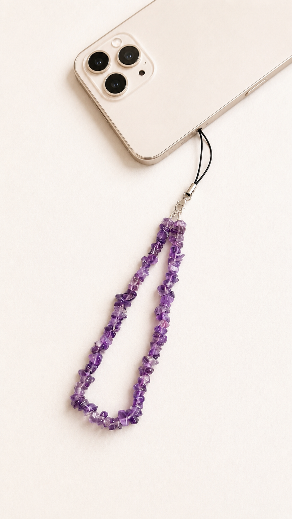 Raw Amethyst Phone Charm