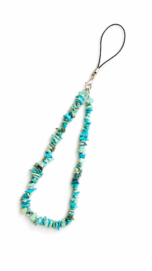 Raw Turquoise Phone Charm