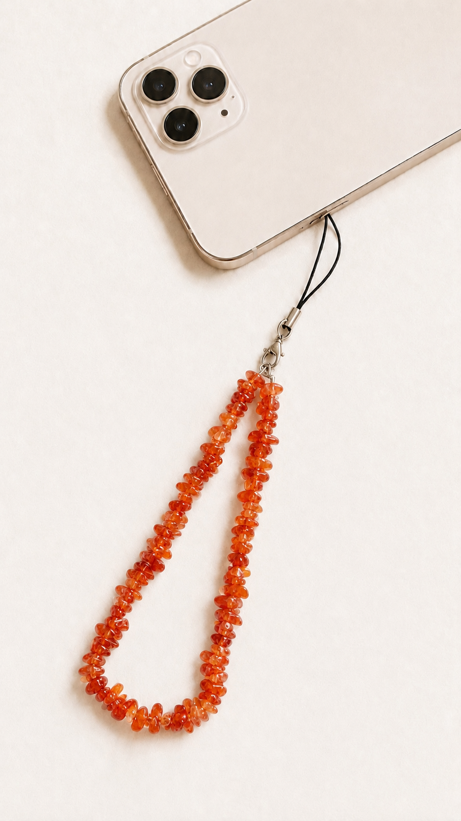 Raw Carnelian Phone Charm
