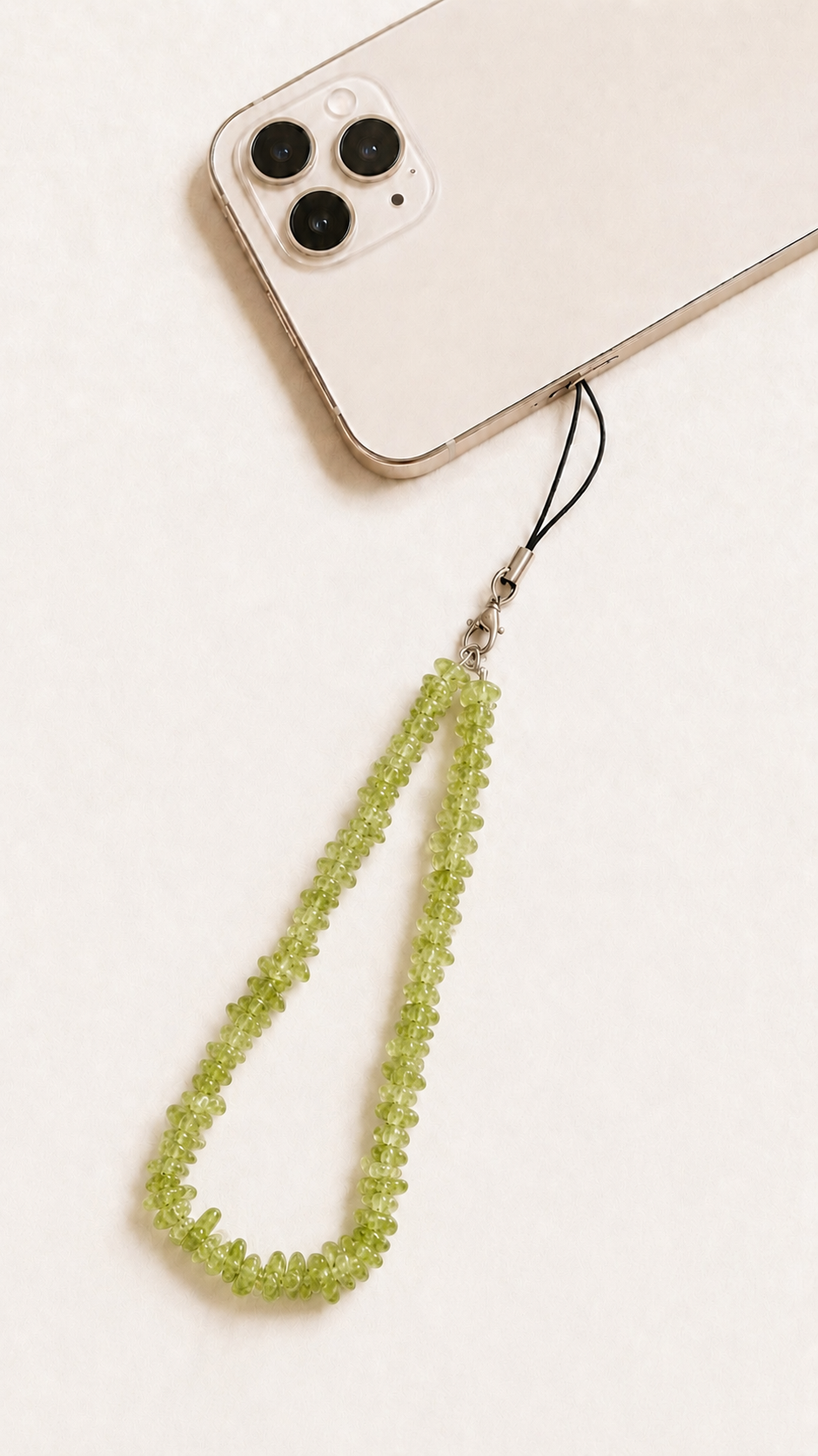 Raw Peridot Phone Charm
