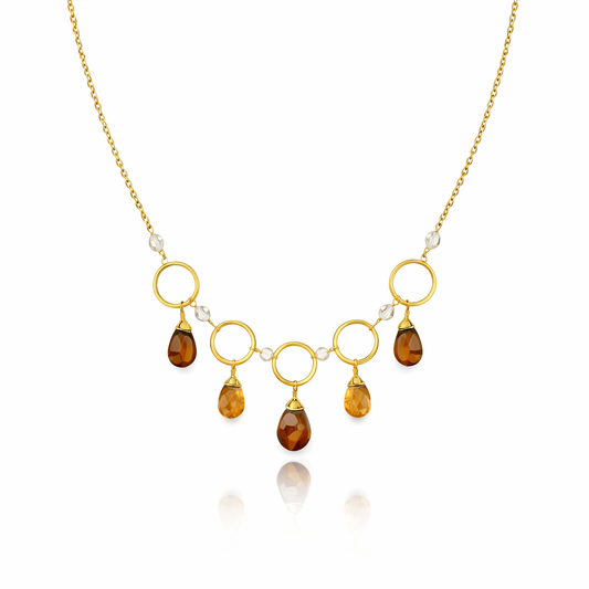 Beer Quartz Sparkler Necklace