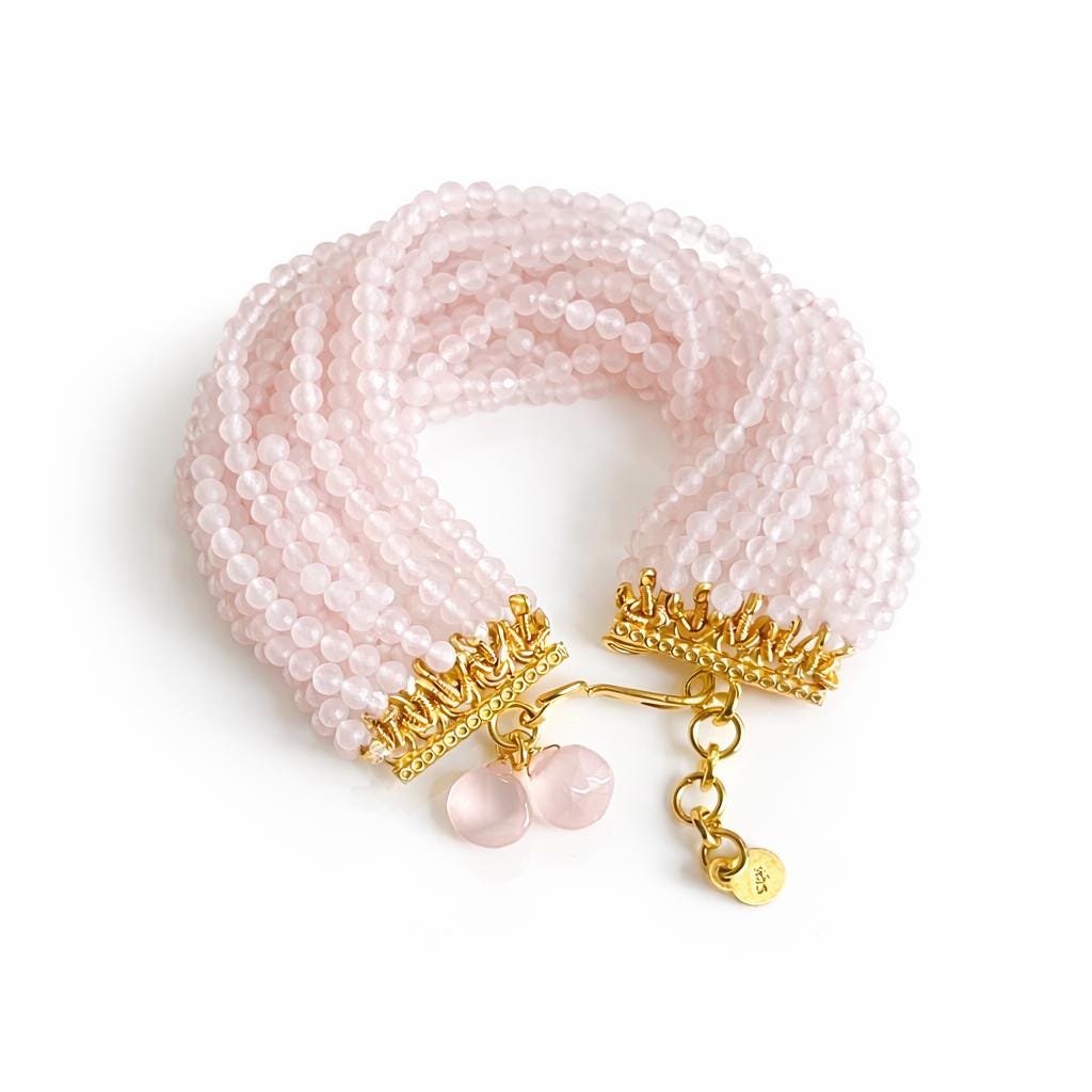 Rose Quartz Multi-Strand Bracelet