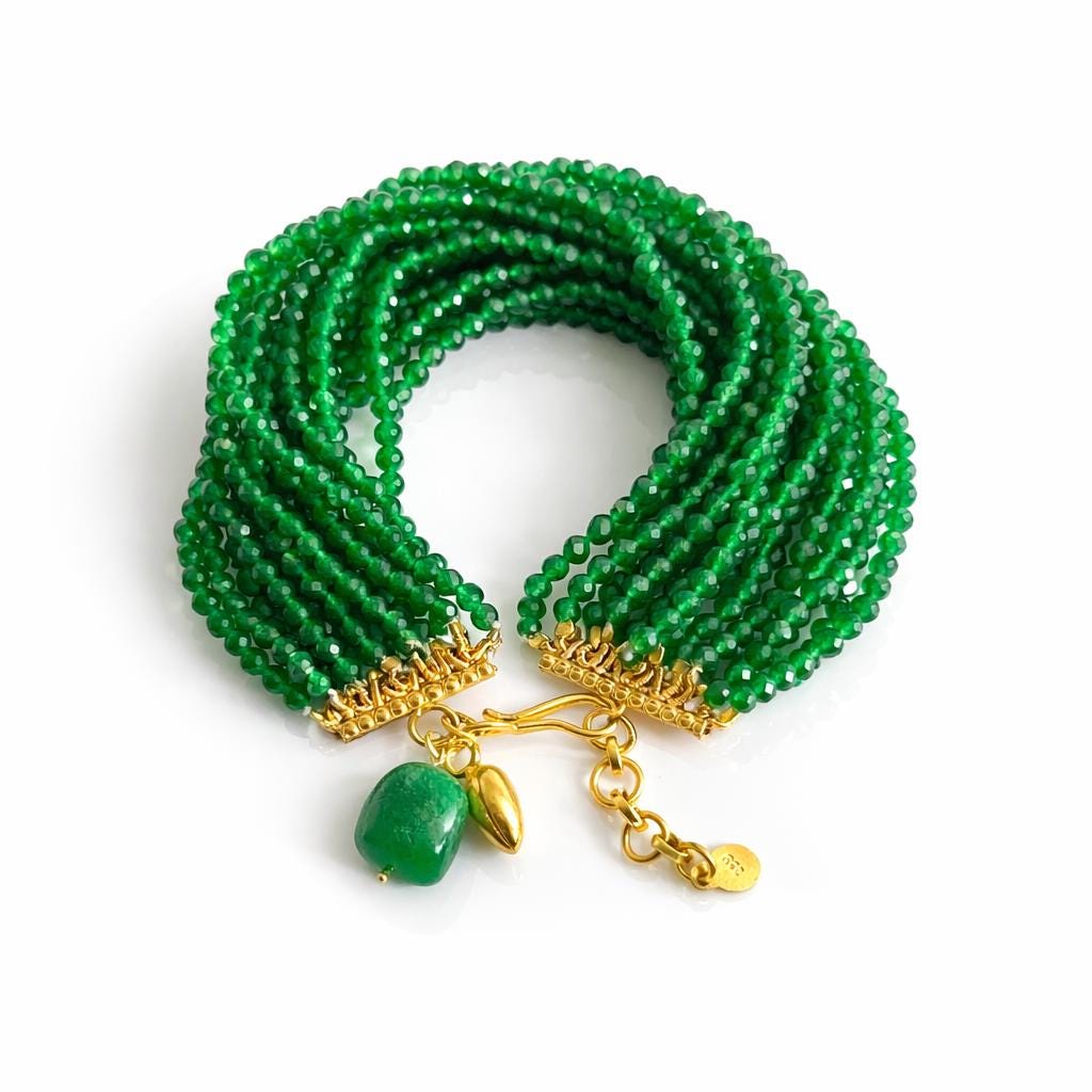 Green Onyx Multi-Strand Bracelet