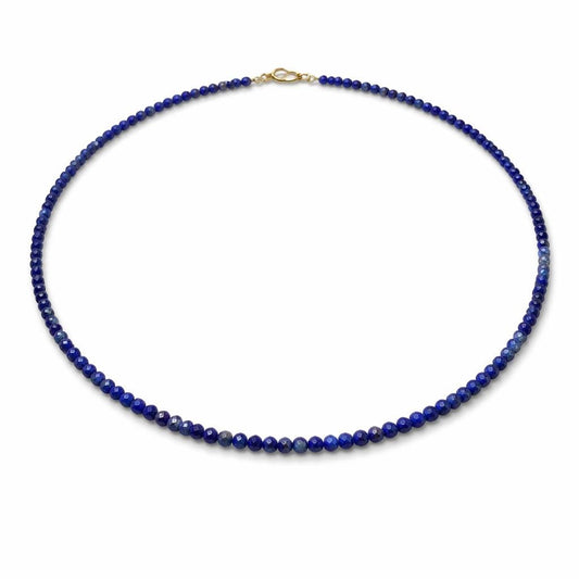 Dainty Lapis Lazuli Beaded Necklace