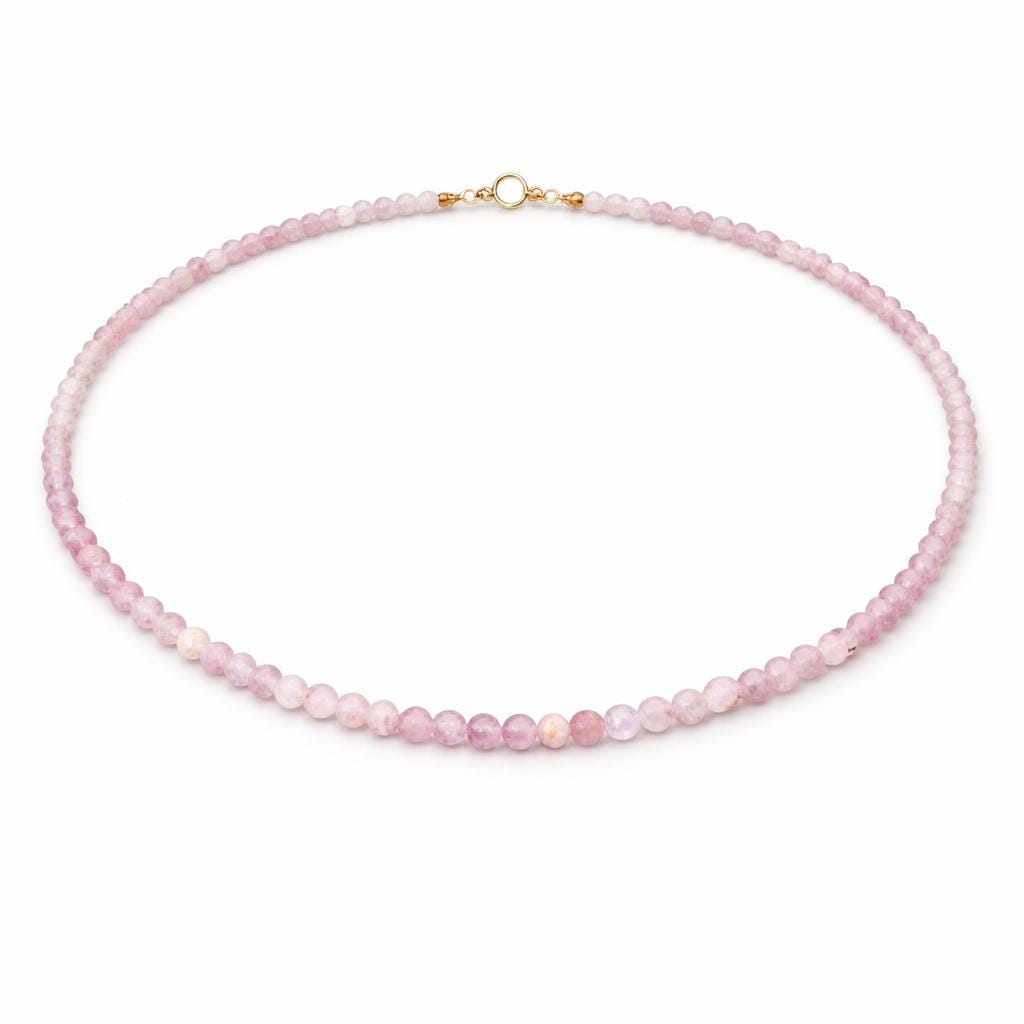 Dainty Rose Quartz Beaded Necklace
