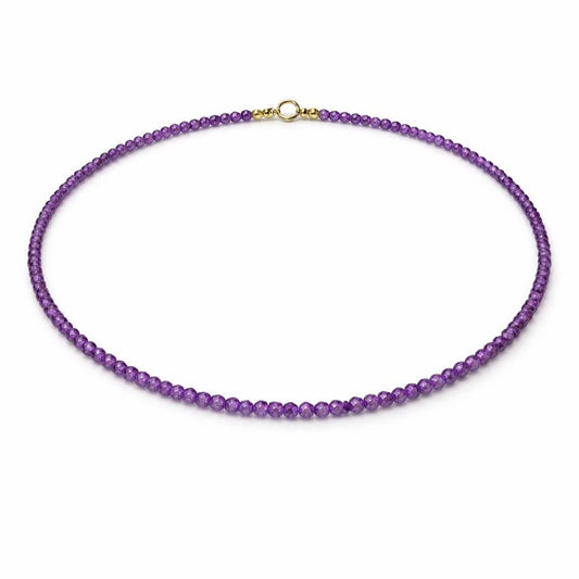 Dainty Amethyst Beaded Necklace