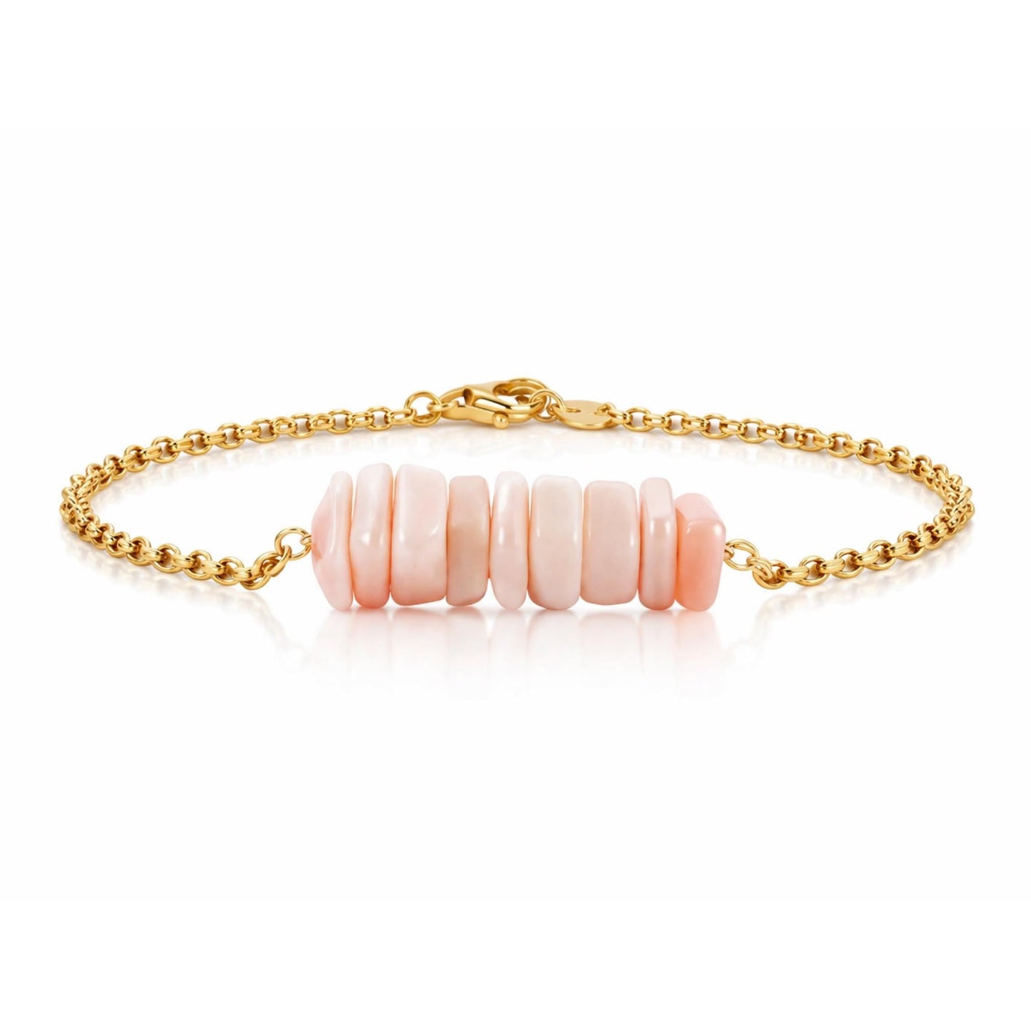 Dainty Pink Peruvian Opal Bracelet