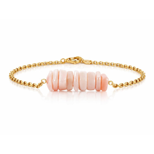 Dainty Pink Peruvian Opal Bracelet