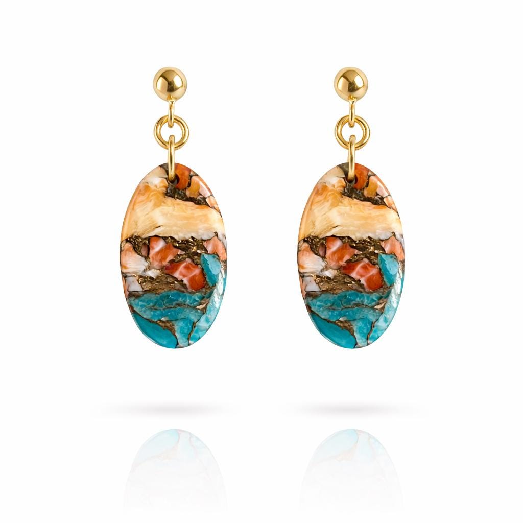Sky Blue Copper Turquoise Earrings