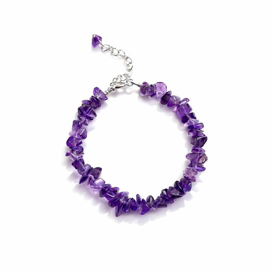 Raw Amethyst Beaded Bracelet