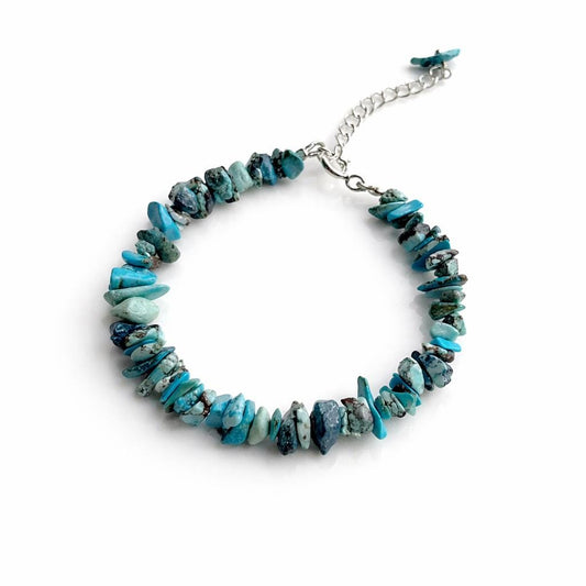 Raw Turquoise Beaded Bracelet