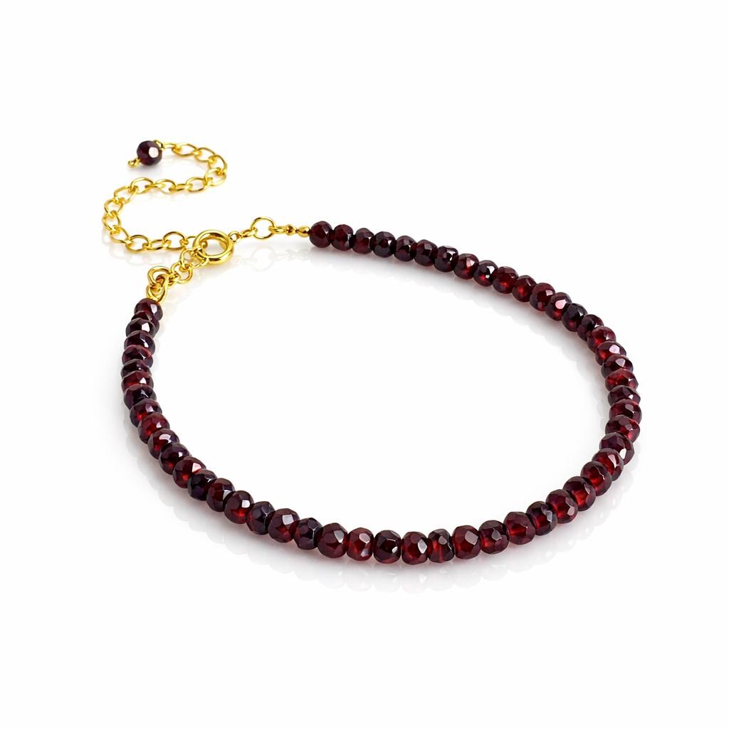 Garnet Beaded Bracelet