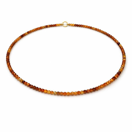 Dainty Sunstone Beaded Necklace