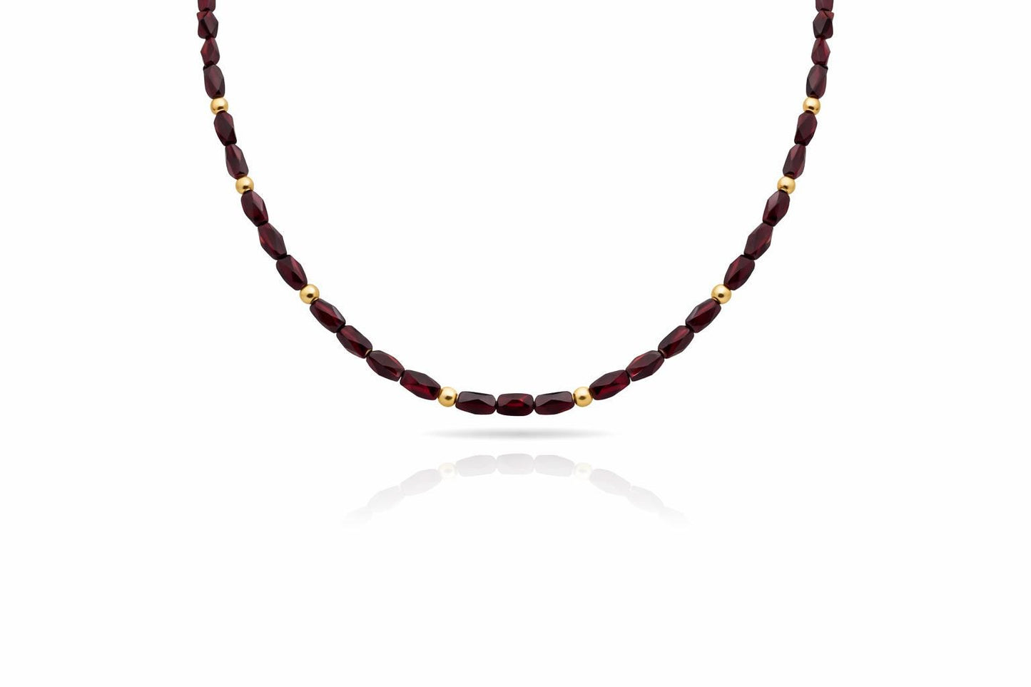 Garnet Beaded Necklace
