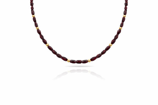 Garnet Beaded Necklace