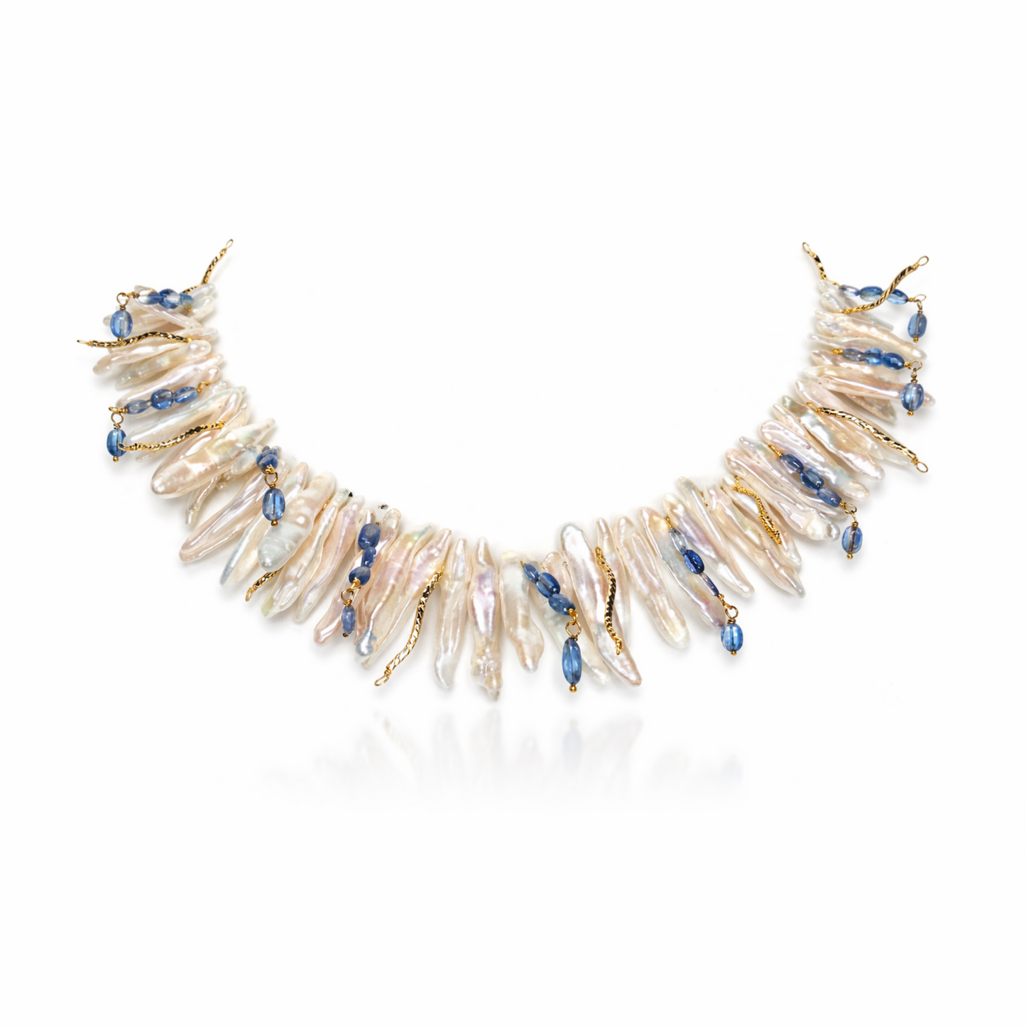 Pearl And Kyanite Necklace